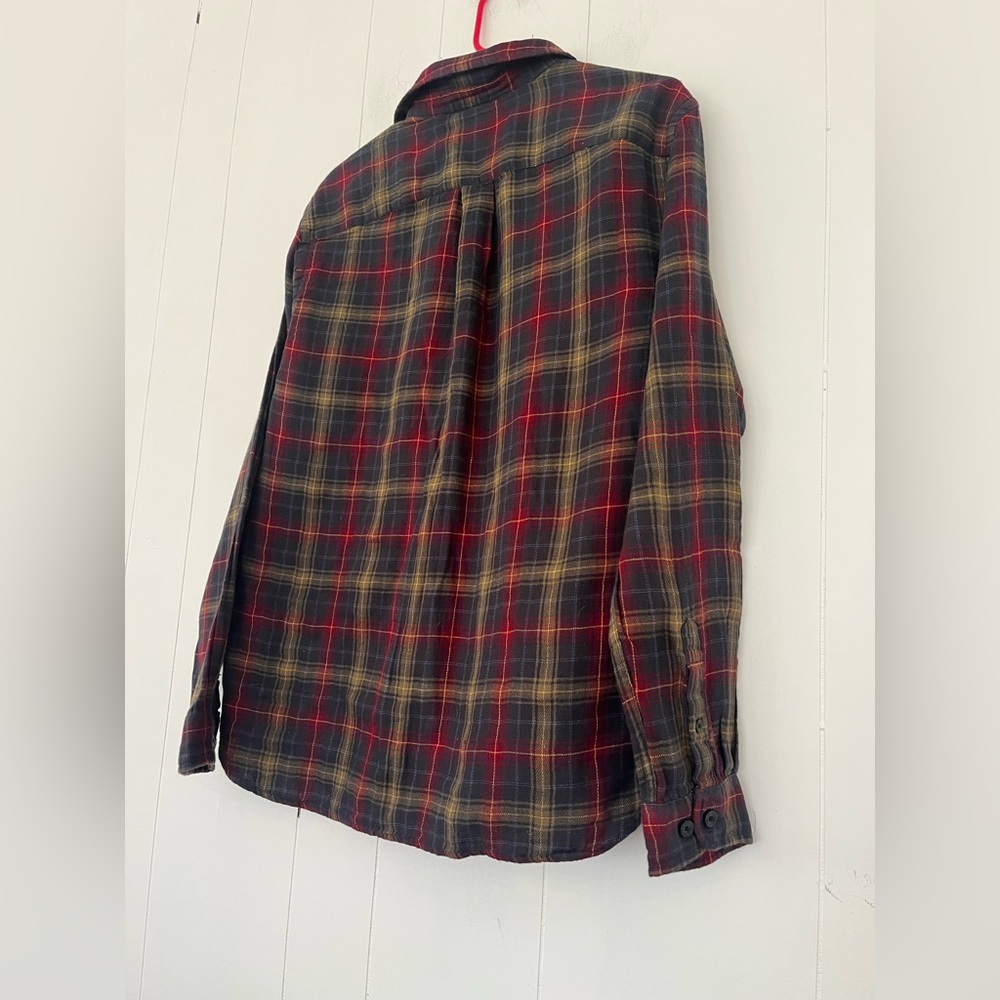 Carbon 2 Cobalt Men's Plaid Flannel Long Sleeve Button-Down Shirt Size Medium - Picture 9 of 10